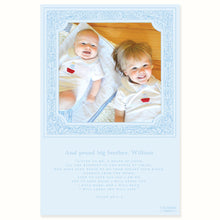 Load image into Gallery viewer, Antique Border Birth Announcement—Blue