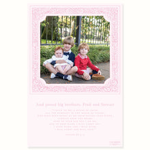 Load image into Gallery viewer, Antique Border Birth Announcement—Pink