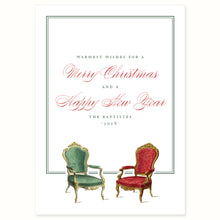 Load image into Gallery viewer, Louis XV Christmas Chairs Card
