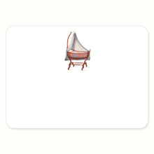Load image into Gallery viewer, Baby Girl Bassinet Notecard Set