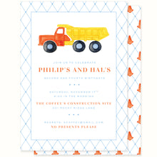 Load image into Gallery viewer, Dump Truck Invitation