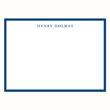 Load image into Gallery viewer, Blue Bordered Stationery