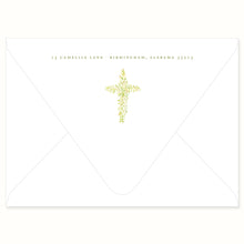 Load image into Gallery viewer, Watercolor Cross Invitation