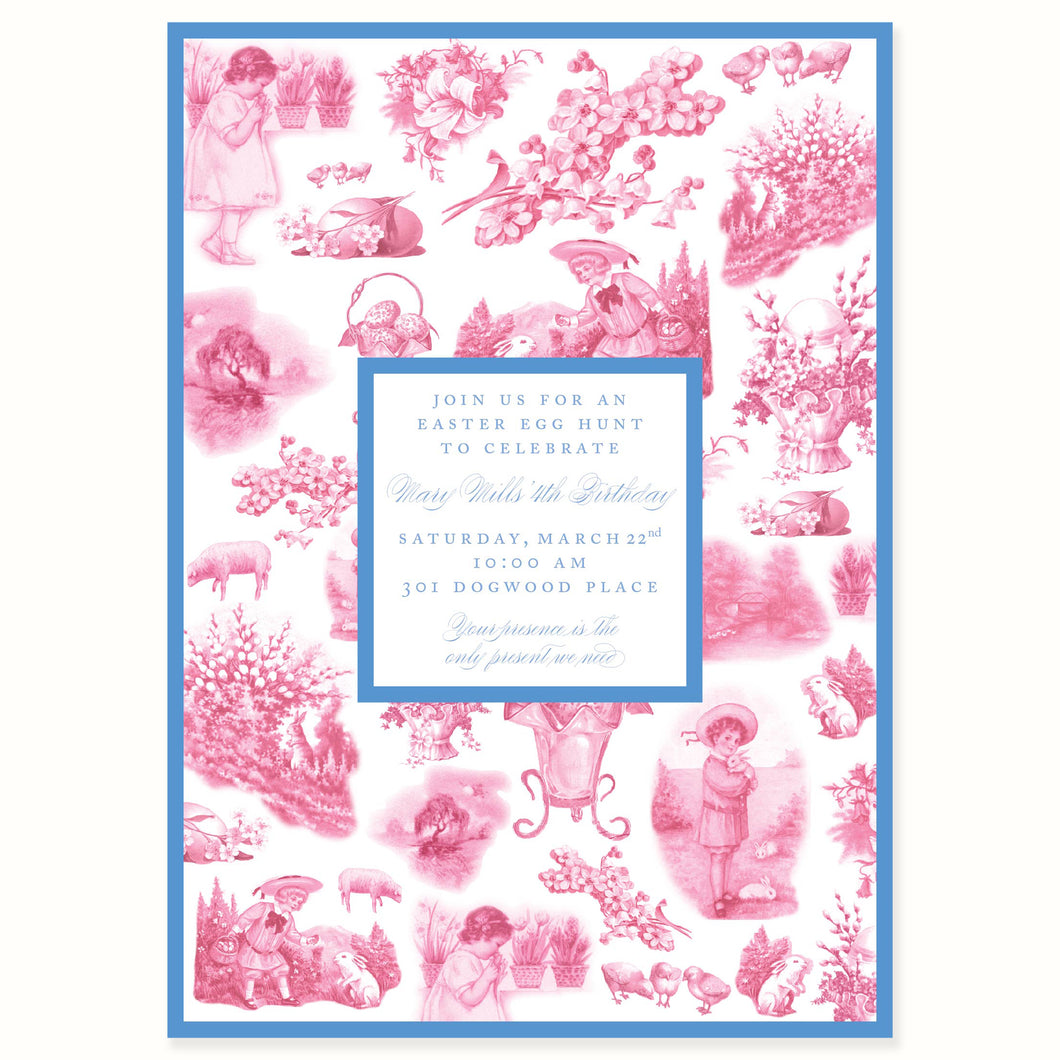 Easter Toile Invitation