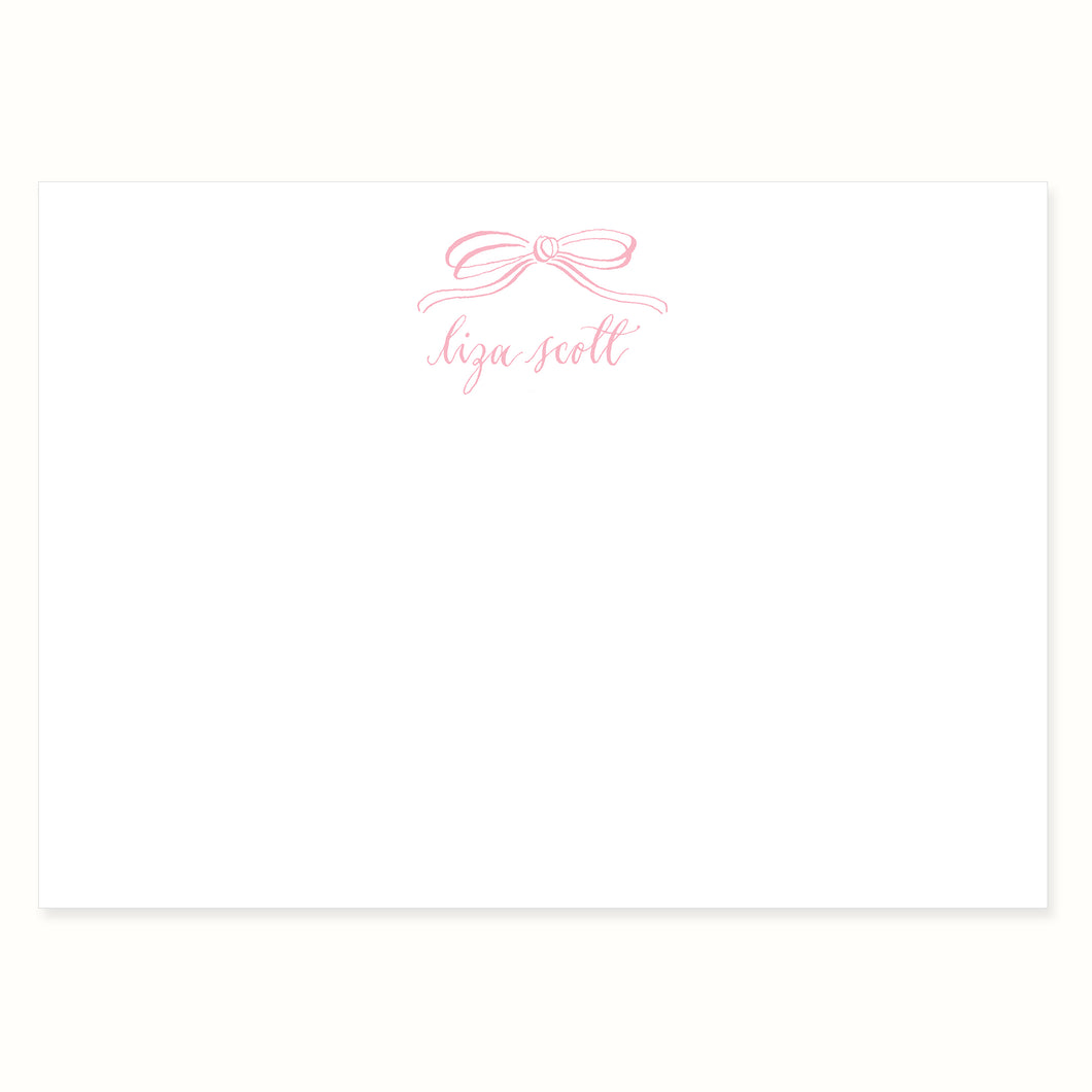 Pink Bow Stationery