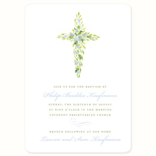 Load image into Gallery viewer, Watercolor Cross Invitation
